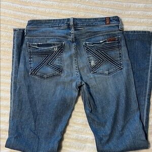 7 For All Mankind Classic Blue Boot Cut Jeans